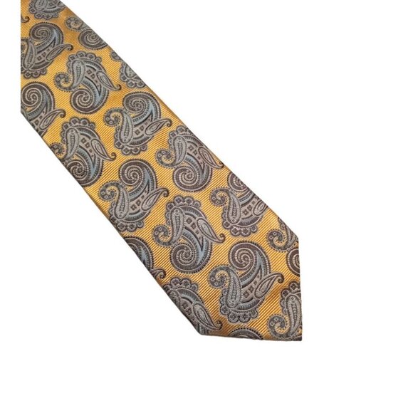 Jos. A. Banks Yellow Paisley Executive Collection Silk Tie NWT - Picture 1 of 6